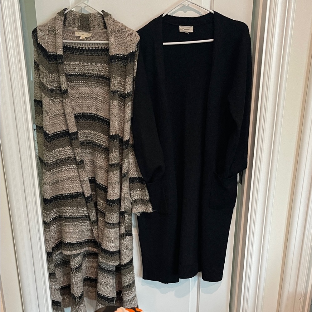 Striped and Solid Women's Sweater Set